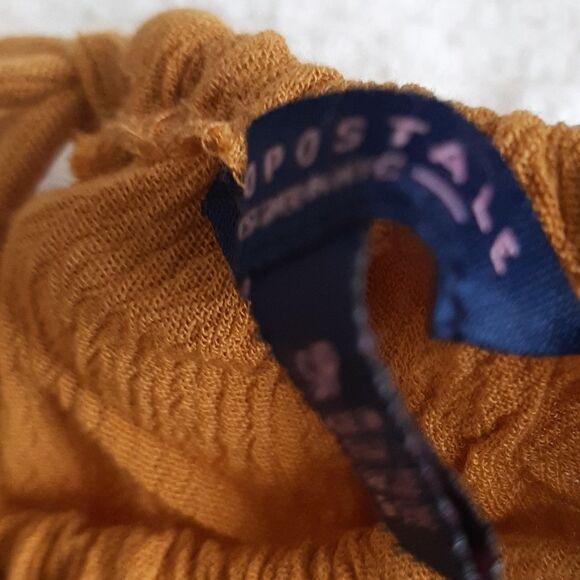 Aeropostale Boho Geometric Lightweight Embroidered Tiered Mustard Halter… - Picture 4 of 7